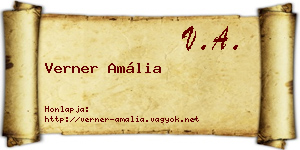 Verner Amália névjegykártya